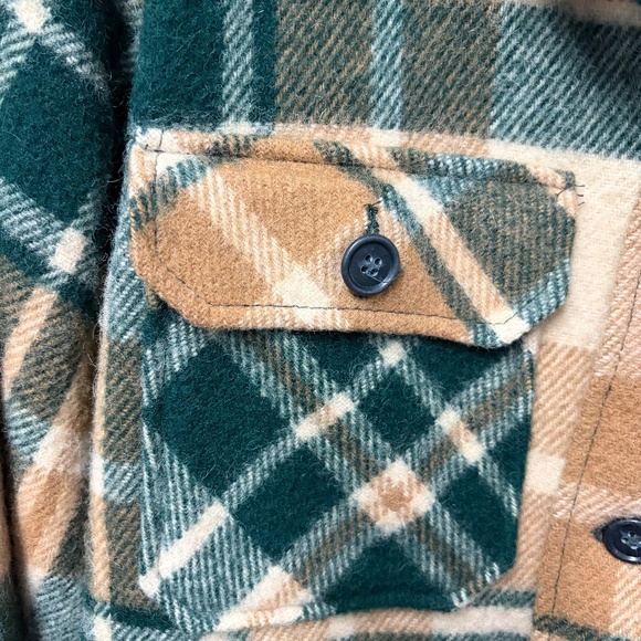 Vintage L.L. Bean Wool Blend Plaid Men's Button Jacket Size Large - Picture 4 of 12